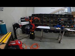 Industrial robot control using an external PLC and HMI