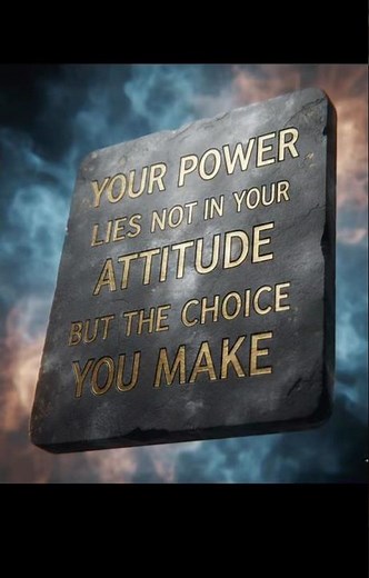 Your Power Lies Not in Your Attitude But the Choice You Make | Motivational Speech #shorts