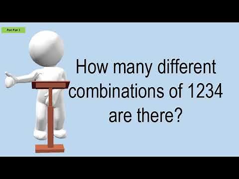 How Many Different Combinations Of 1234 Are There?