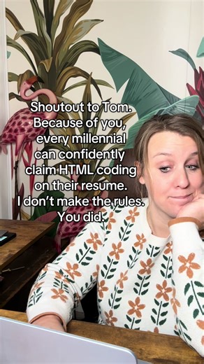 No wonder we stay in toxic workplaces.We survived chat rooms, the Top 8, and taught ourselves HTML…for fun. Anyways.. 🙋‍♀️ who’s adding HTML to their resume now