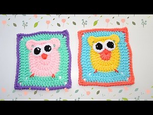 Crochet an Owl Granny Square | Crochet Granny Square