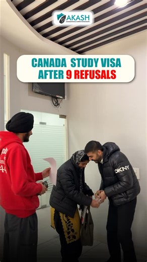 Akash Immigrations & Career Consultants on Instagram: "9 vaar Visa Refuse hoya… par aakhir Canada Study Visa mil gaya 🇨🇦✨ Call Now: 94794-00051 Kai vaar asi sirf 1 refusal te hi ghabra jaande aa. Ghabrauna theek aa, kyunki market vich kuch galat agent ne jo refusal de baad file ban karwa dinde aa ❌ Eh student di file bahut weak si. Asi dhyaan naal sahi tarike naal file lagayi. Sade kol v ehna di refusal aayi, Student kehnda si: “Saanu pata aa, tusi visa zaroor le aoge.” 👉 Ajj visa tuhade saam