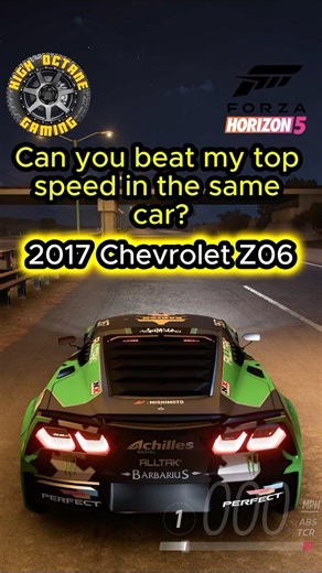 2017 Chevrolet Corvette Z06 Top Speed Challenge On Forza Horizon 5 #forzahorizon5 #gaming #shorts