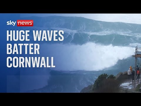 Storm Noa: Huge waves batter Cornish coast