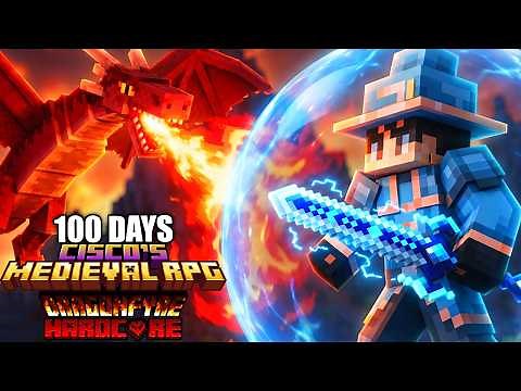 I Survived 100 Days as a LIGHTNING MAGE in Cisco’s Medieval RPG DragonFyre Minecraft Hardcore!