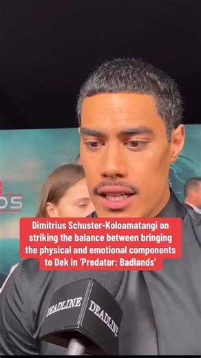 Dimitrius Schuster-Koloamatangi on coming aboard the #Predator universe, striking the balance between bringing the physical and emotional components to Dek in #PredatorBadlands, and his experience working with director Dan Trachtenberg | Deadline Hollywood
