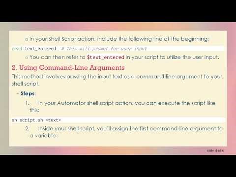 How to Pass Ask for Text Input to Run Shell Script in Automator