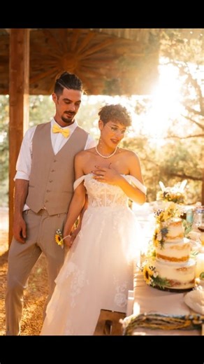 Hill Country Nature Retreat | TEXAS on Instagram: "I am really in love with the warmth and joy from this couple's wedding here this fall. The sunflower + yellow theme just felt so happy and alive! 📷 by @hillcountrycollection"