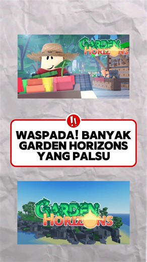 Hati-Hati! Banyak Game Garden Horizons Fake di Roblox ⚠️ | #roblox #robloxindonesia #robloxshorts