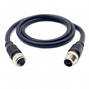 M12 L-Code 5Pin 4+PE Male to Female Profinet Power Supply High Flex Waterproof Cable 1 Meter
