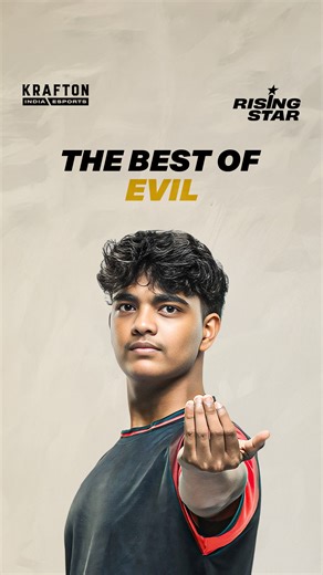 KRAFTON INDIA ESPORTS on Instagram: "This isn’t just a highlights reel. This is what conviction looks like in-game. The Best of Evil brings together moments where precision, confidence, and timing collide. When the odds stack up, Evil doesn’t back off, he doubles down and delivers. Think you’ve got it in you? Registrations are now open. Link in bio. #RisingStar2026 #RisingStar #KraftonIndiaEsports #KIE #BGMI"