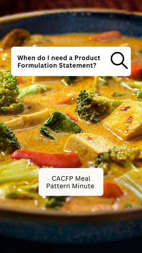 1K views | Do you know when you need to use a Product Formulation Statement (PFS) in the #CACFP? If not, hear from Isabel in this week's #MealPatternMinute to learn more! #CACFPCreditable #ChildCare #AdultCare #FoodProgram | National CACFP Association | Facebook