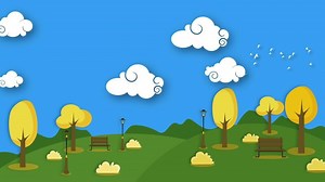 Cartoon Illustration Autumn Park 3