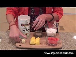 Making Psyllium Husk Watermelon Smoothies with Organic India - Pineapple Watermelon Smoothie