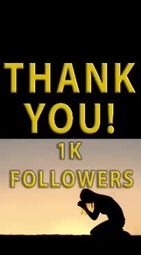 Thank you 1k followers God bless you