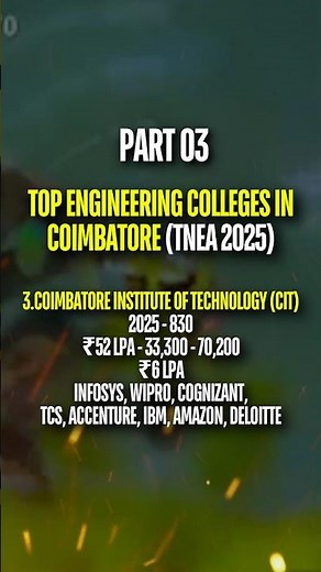 Coimbatore Institute of Technology TNEA 2025 | Ultimate Fees Breakdown, Top Placements & TNEA Code