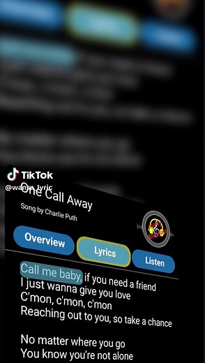 One Call Away Lyrics | Official Song