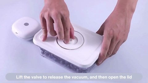 Amazon.com: ZKIRON 3 Vacuum Seal Containers Set with Sealer Machine - Airtight Food Storage Containers, Meal Prep Containers, BPA-Free & Leakproof, for Vegetable, Meat, Snack, Bread and More (white): Home & Kitchen