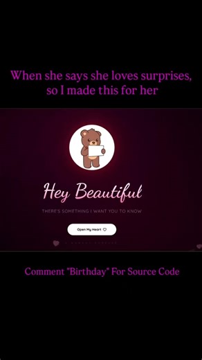 She Didn’t Expect This…💻❤️#birthdays #happybirthday #programming #html #fyp #foryou #computerscience