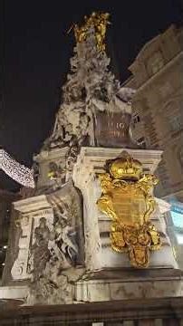 Christmas Decor with Spectacular Monument at Grabben, Vienna, Austria. ‪@navikaworldtour‬ #europe
