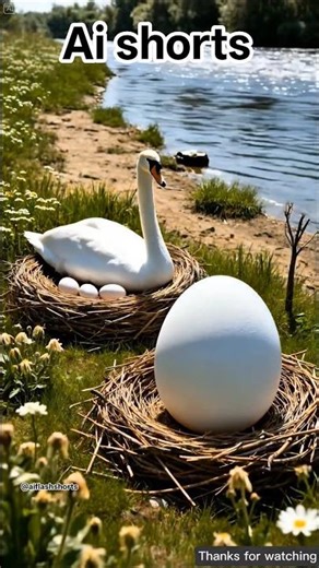 The swan did not like the phoenix birds 😭#aishorts #ai