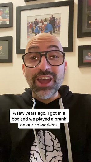 Jumping out of a box prank. #sorrynotsorry #prankster #gotcha