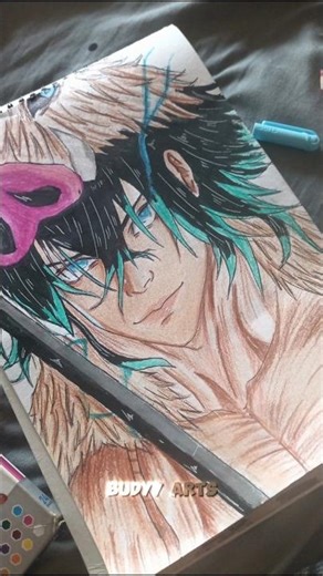 POV: You Draw Inosuke Without His Mask 😱 #demonslayer #shorts