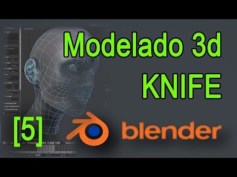[5] Como Modelar en Blender: herramienta KNIFE , cortar objetos - tutorial en español CURSO BLENDER