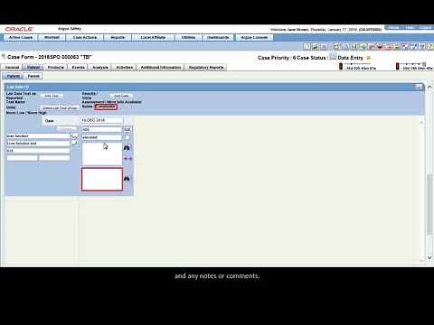 Argus - Add Lab Data for a Patient