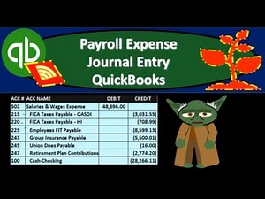 QuickBooks Online 2019-Payroll Expense Journal Entry QuickBooks