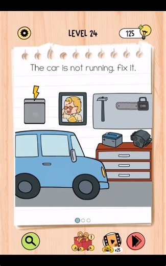 the car is not running, fix it | Brain test 5 : level 24 part 1 #shorts​ #braintest