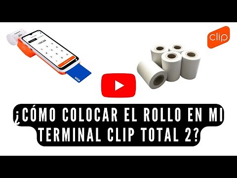 How do I place the roll in my Clip Total 2 terminal?