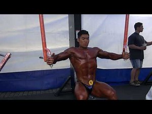 Korea bodybuilder backstage, 2018 national games _02