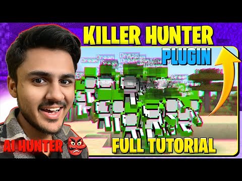 Killer Hunter Plugin Tutorial | AI Manhunt Plugin Minecraft | Terminator AI| Minecraft Hunter Plugin
