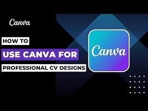 How To Use Canva For Professional CV Designs !