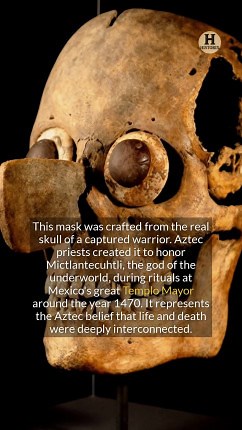 6.4K views · 51 reactions | This Aztec mask from 1470 was carved from the skull of a sacrificed warrior. #history #ancient #archaeology | Historix | Facebook