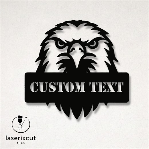 Customizable Eagle SVG Laser Cut File – Glowforge, Cricut, Cnc, Patriotic Wall Decor, Eagle Silhouette Art, Rustic Sign, Digital Download - Etsy