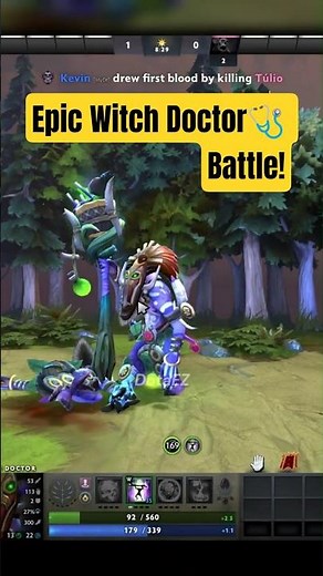 Witch Doctor: Maledict 💀 vs Voodoo 🩺 – Who Wins? #dota2 #dota #gaming #viral #shorts #esports #1v1