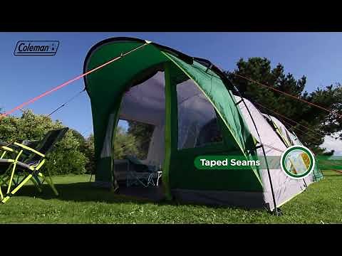 Coleman® Pinto Mountain 5 Plus - multi-roomed 5 man family tent with Blackout Bedrooms