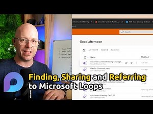 Finding, sharing and referring to a Microsoft Loop