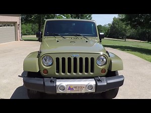 West TN 2013 Jeep wrangler unimited Sahara 4x4 Commando green for sale www sunsetmotors com