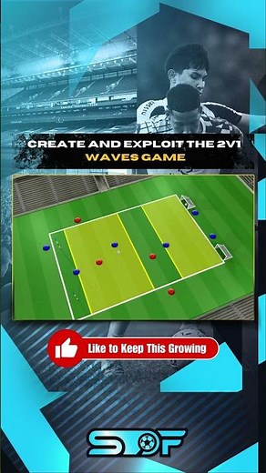 SOCCER DRILL | CREATE AND EXPLOIT THE 2V1 WAVES GAME
