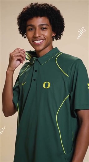 Oregon Ducks Polo Shirt Mens XL Green Nike Dri-FIT Golf Athletic Team NCAA