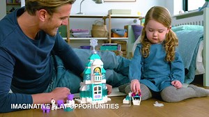 Encourage your preschooler to role-play as their favourite characters in Disney’s Frozen Ice Castle with LEGO® Duplo; this enhances language and fine motor skills and develops social and emotional awareness. The multicolored light brick feature illuminates the castle at the push of a button making their world sparkle! | LEGO Stores ME | Facebook