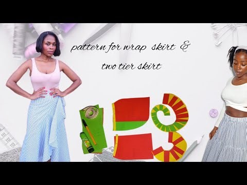 Pattern for wrap skirt and two tier skirt