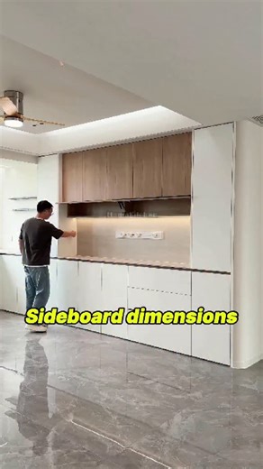 Homa Kitchen on Instagram: "Perfect Sideboard Dimensions. Do you want a full size catalog? #sideboard #kitchendesign #customcabinets #kitchenideas #smartkitchen"