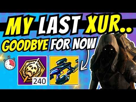 XUR It's Been FUN.. See You Later SPACE COWBOY! Destiny 2