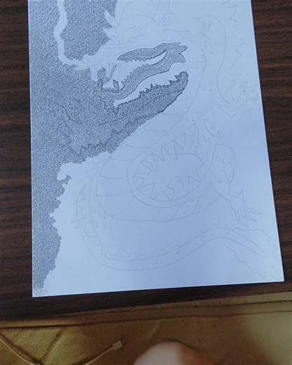 一筆書きで描く龍の絵の技法