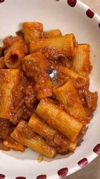 PASTA with EGGPLANT RAGOUT 🍅🌿 #Shorts