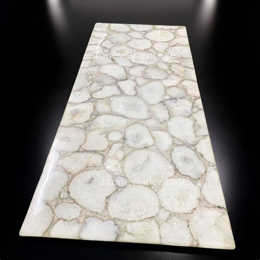 Polished Agate Table, Crystal Dining Table, Luxury Office Desk, Conference Room Table, Home Decor Furniture - Etsy